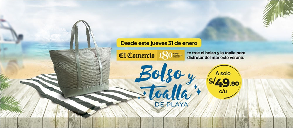 Bolso y Toalla de Playa - CLUB DE SUSCRIPTORES Bolso y Toalla de Playa - CLUB DE SUSCRIPTORES - Club De Suscriptores El Comercio Perú.
