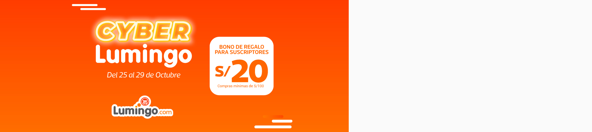 CYBER LUMINGO | BONO DE S/20 - Club El Comercio Perú.