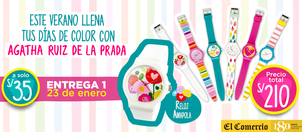 RELOJES AGATHA RUIZ DE LA PRADA - CLUB DE SUSCRIPTORES RELOJES AGATHA RUIZ DE LA PRADA - CLUB DE SUSCRIPTORES - Club De Suscriptores El Comercio Perú.
