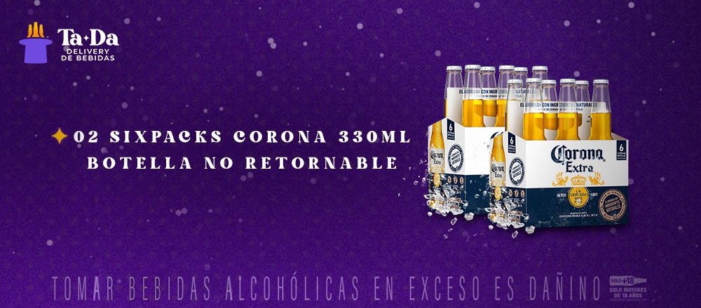 TADA DELIVERY | 02 SIX PACK CORONA 330ml - TADA DELIVERY TADA DELIVERY | 02 SIX PACK CORONA 330ml - TADA DELIVERY - Club De Suscriptores El Comercio Perú.