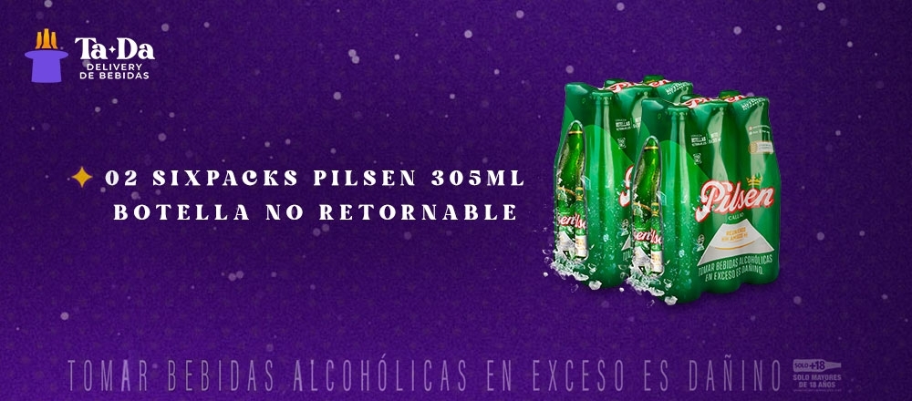 TADA DELIVERY | 02 SIX PACK PILSEN 305ml - TADA DELIVERY TADA DELIVERY | 02 SIX PACK PILSEN 305ml - TADA DELIVERY - Club De Suscriptores El Comercio Perú.