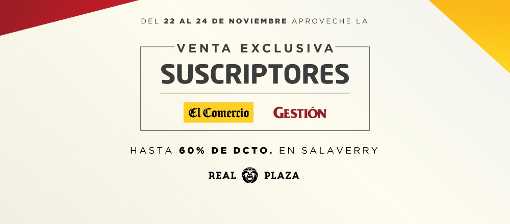 VENTA EXCLUSIVA SUSCRIPTORES - REAL PLAZA VENTA EXCLUSIVA SUSCRIPTORES - REAL PLAZA - Club De Suscriptores El Comercio Perú.